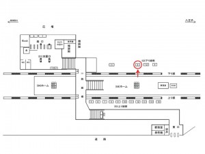JR／大口駅／下り線側／№8駅看板・駅広告、位置図