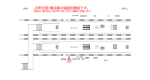JR／町田駅／上り線前／№21駅看板・駅広告、位置図