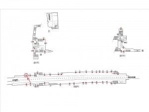 東京メトロ／東陽町駅／東西線／№1駅看板・駅広告、位置図