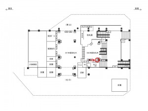 JR／高円寺駅／本屋改札内／№3駅看板・駅広告、位置図