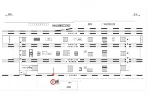 JR／川崎駅／南武ホーム前／№19駅看板・駅広告、位置図