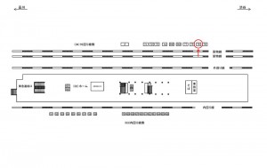 JR／目黒駅／外回り線側／№76駅看板・駅広告、位置図