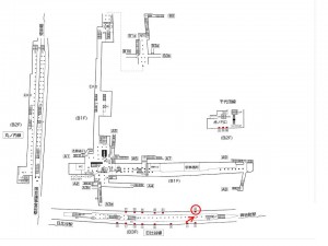 東京メトロ／霞ヶ関駅／日比谷線／№25駅看板・駅広告、位置図