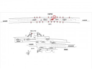 東京メトロ／青山一丁目駅／半蔵門線／№9駅看板・駅広告、位置図