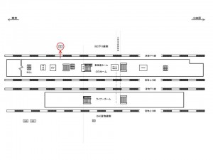 JR／藤沢駅／下り線側／№12駅看板・駅広告、位置図