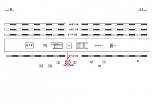 JR/北柏駅/上り線側/№17駅看板・駅広告、位置図