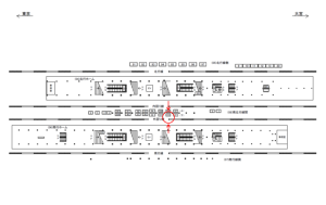 JR／秋葉原駅／南北行線間／№103駅看板・駅広告、位置図