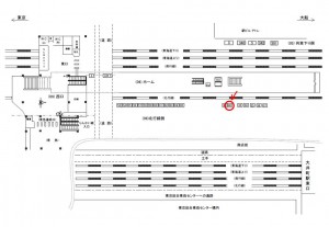 JR／大井町駅／北行線側／№46駅看板・駅広告、位置図