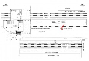 JR／大井町駅／北行線側／№46駅看板・駅広告、位置図