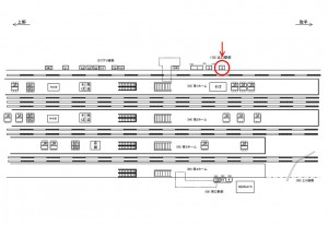 JR／我孫子駅／北口駅前／№3駅看板・駅広告、位置図