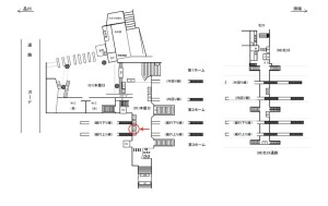 JR／代々木駅／本屋口／№34駅看板・駅広告、位置図