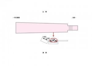 京成　菅野駅／／№1104駅看板・駅広告、位置図