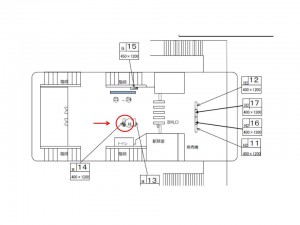 千葉都市モノレール　千城台北駅／コンコース／№14駅看板・駅広告、位置図