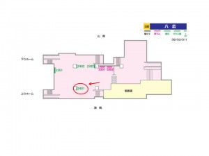 京成　八広駅／／№2401駅看板・駅広告、位置図