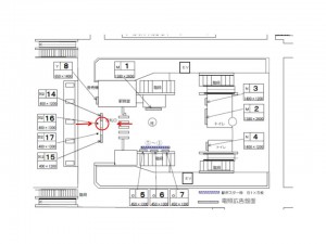千葉都市モノレール　市役所前駅／改札前／№16駅看板・駅広告、位置図