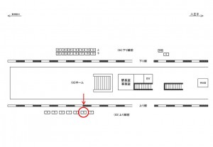 JR／十日市場駅／上り線前／№6駅看板・駅広告、位置図