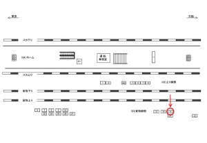 JR/東戸塚駅/貨物線側/№14駅看板・駅広告、位置図