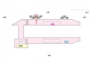 京成　検見川駅／／№1203駅看板・駅広告、位置図