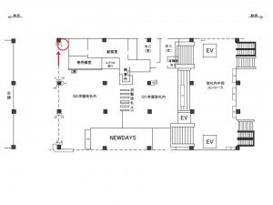 JR／検見川浜駅／本屋改札外／№6駅看板・駅広告、位置図