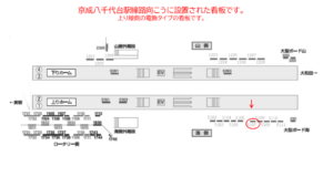 京成　八千代台駅／／№5107駅看板・駅広告、位置図
