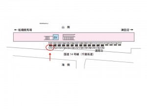 京成　谷津駅／／№1731駅看板・駅広告、位置図