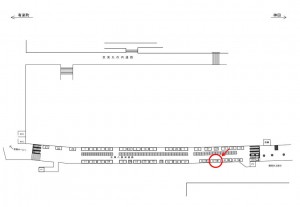 JR／東京駅／京八通路／№43駅看板・駅広告、位置図