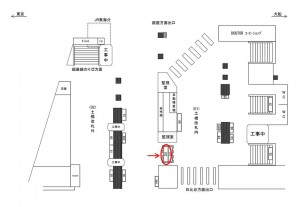 JR／新橋駅／土橋改札内／№102駅看板・駅広告、位置図