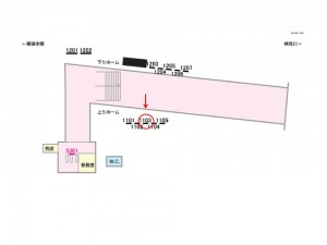 京成　幕張駅／／№1103駅看板・駅広告、位置図