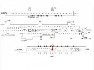 東京メトロ/三越前駅/銀座線/№6駅看板・駅広告、位置図