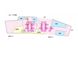 京成　千葉駅／／№5431駅看板・駅広告、位置図