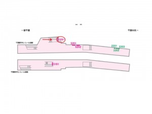京成　千葉駅／／№5291駅看板・駅広告、位置図