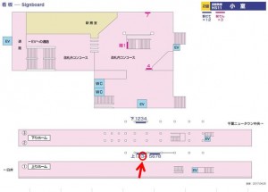 北総　小室駅／上／№3駅看板・駅広告、位置図