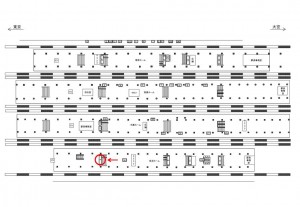 JR／赤羽駅／京浜ホーム／№8駅看板・駅広告、位置図