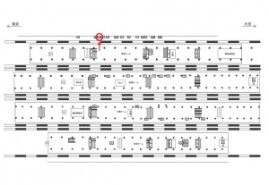 JR／赤羽駅／埼京下り側／№14駅看板・駅広告、位置図