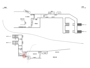 JR/鶯谷駅/地下通路/№2駅看板・駅広告、位置図