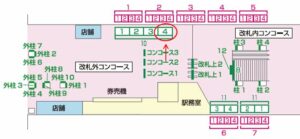 北総　千葉ニュータウン中央駅／額式№10-4№4駅看板・駅広告、位置図