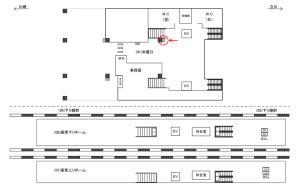 JR／稲城長沼駅／本屋口／№102駅看板・駅広告、位置図