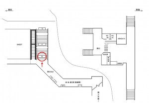 JR／平塚駅／南口／№10駅看板・駅広告、位置図