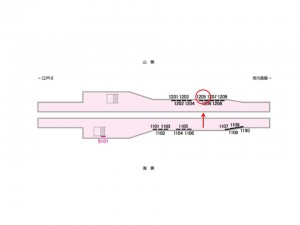 京成　国府台駅／／№1205駅看板・駅広告、位置図