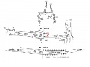 東京メトロ／渋谷駅／半蔵門線／№32駅看板・駅広告、位置図