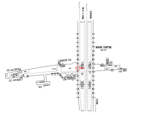 東京メトロ／表参道駅／半蔵門線／№8駅看板・駅広告、位置図