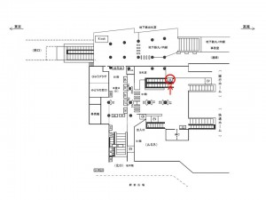 JR／荻窪駅／本屋口／№58駅看板・駅広告、位置図
