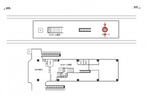 ゆりかもめ 汐留駅/ホーム/№100駅看板・駅広告、位置図