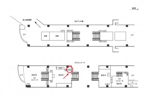ゆりかもめ　新橋駅／コンコース／№3駅看板・駅広告、位置図