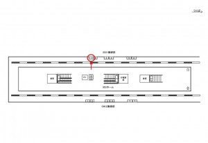 つくばエクスプレス／秋葉原駅／1番線前／№1駅看板・駅広告、位置図