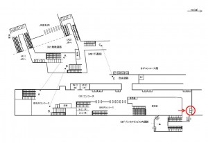 つくばエクスプレス/秋葉原駅/コンコース/№9駅看板・駅広告、位置図