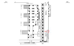 JR／池袋駅／北通路／№77駅看板・駅広告、位置図