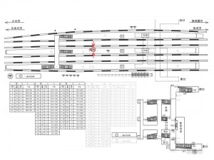 西武　東村山駅／駅でん／№163駅看板・駅広告、位置図