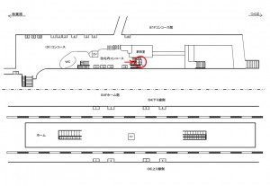 つくばエクスプレス／浅草駅／コンコース／№15駅看板・駅広告、位置図