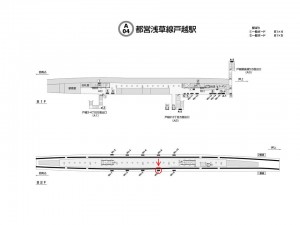 都営／戸越駅／浅草線W5-7№7駅看板・駅広告、位置図